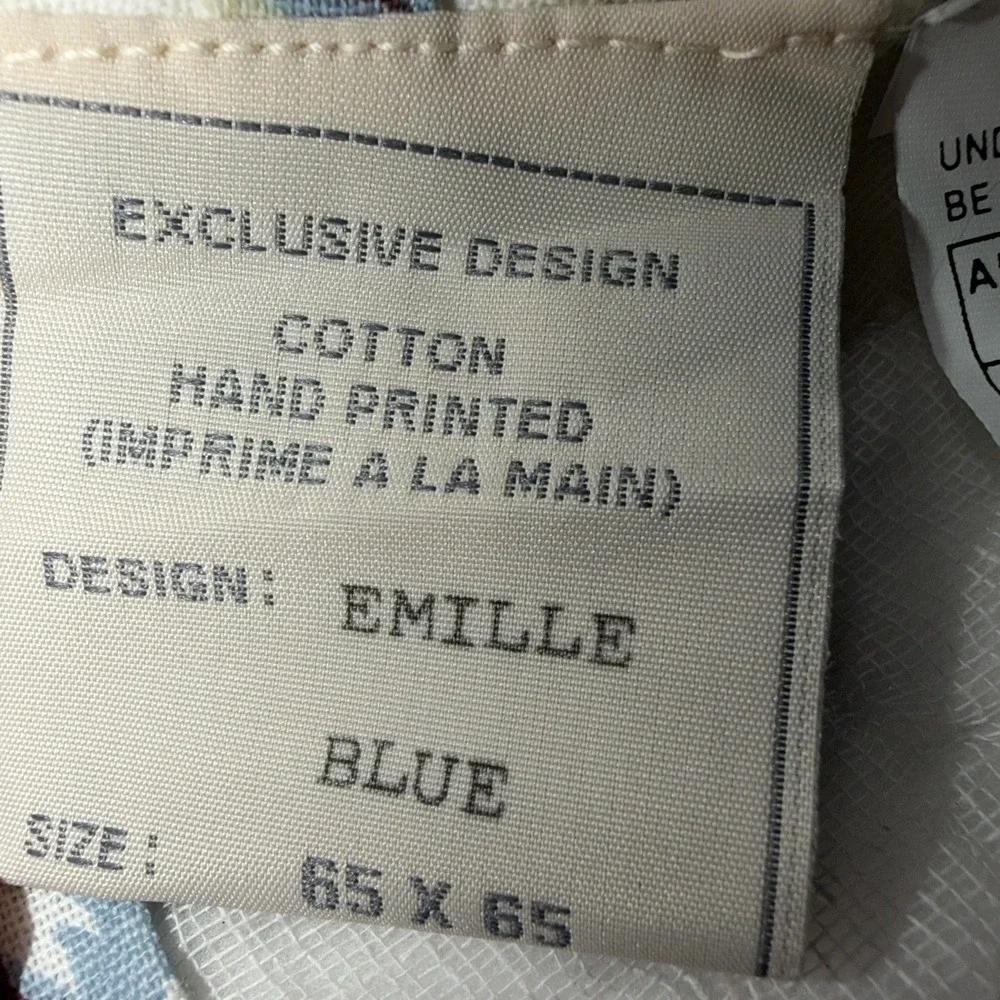 NEW 2 Vintage Blanc D'IVoire Emille Blue Floral Quilted Pillow Shams‎ 65